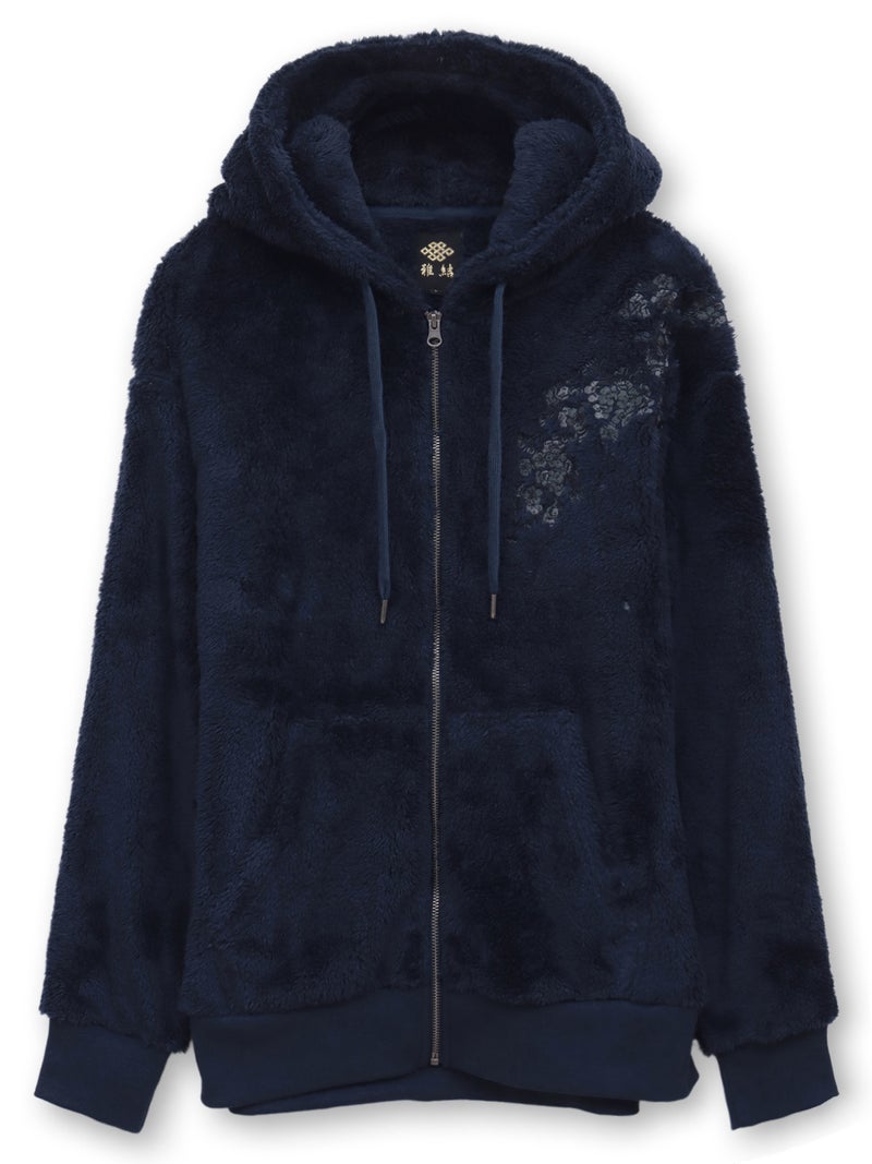 【雅結】桜刺繍ZIPパーカーアンサンブル