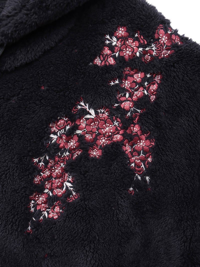 【雅結】桜刺繍ZIPパーカーアンサンブル
