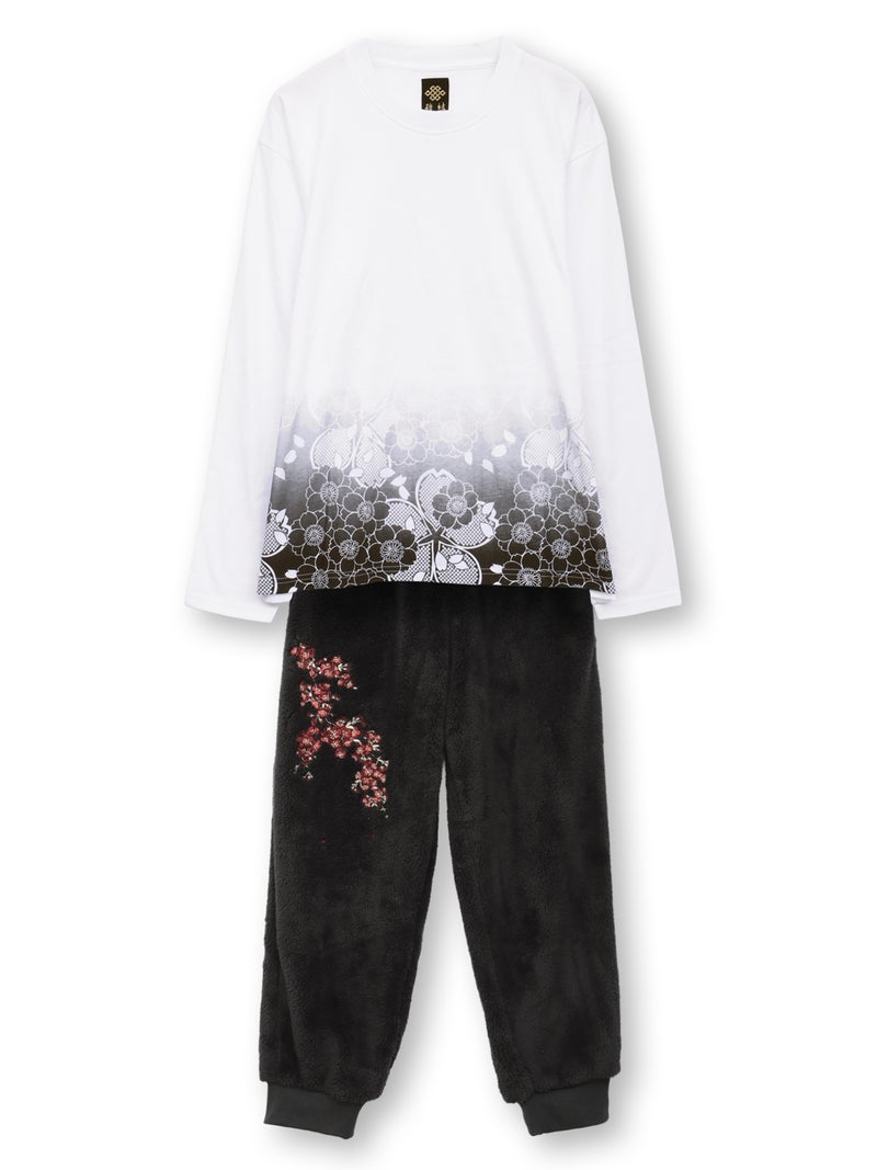 【雅結】桜刺繍ZIPパーカーアンサンブル