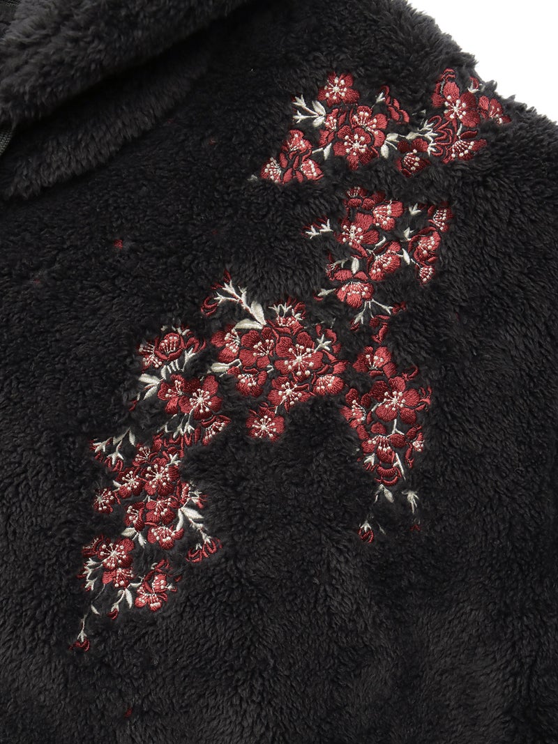 【雅結】桜刺繍ZIPパーカーアンサンブル