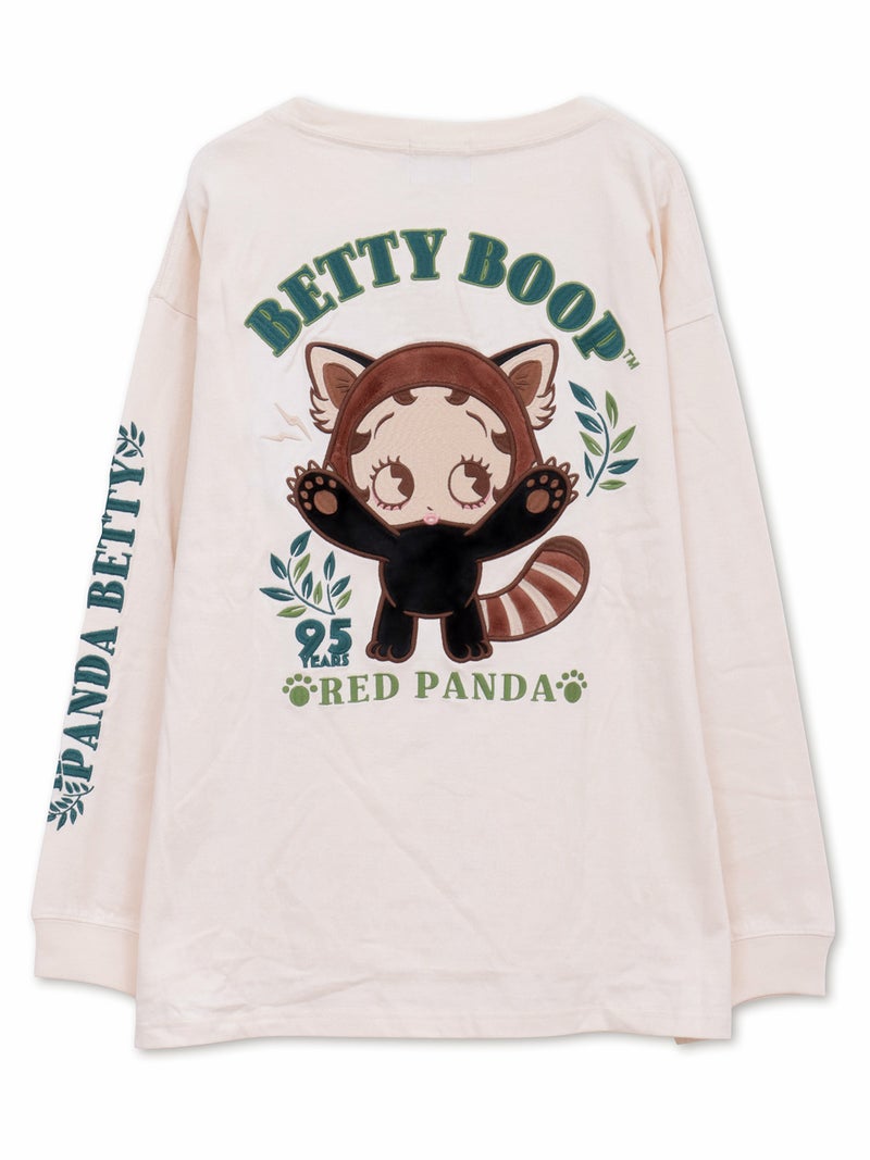 【BETTY BOOP】“レッサーパンダベティ”総刺繍ロンT〔別注〕