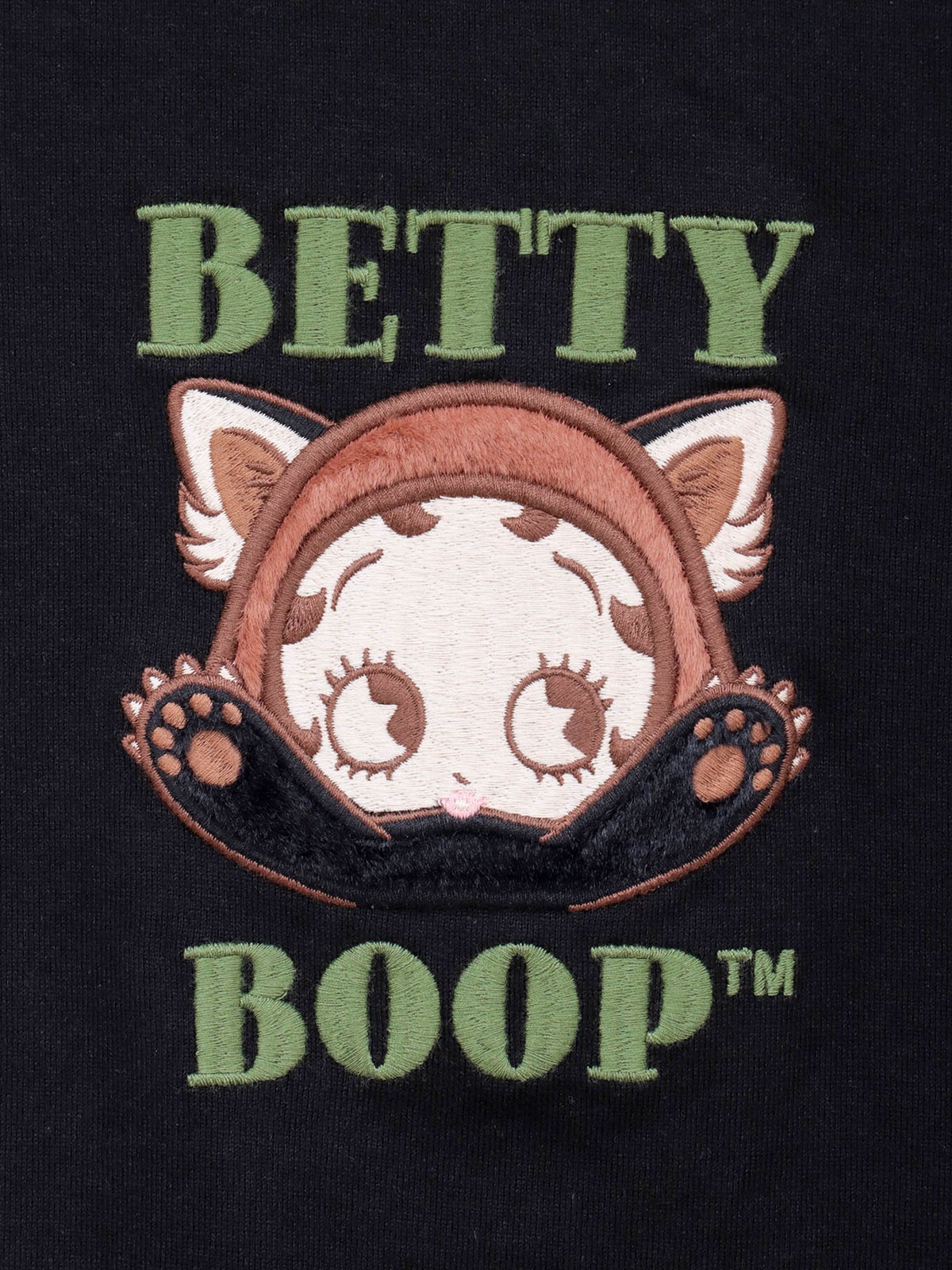 【BETTY BOOP】“レッサーパンダベティ”総刺繍ロンT〔別注〕