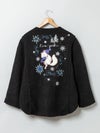 【今昔 -KON-JAKU-】“鮮やかな結晶”刺繍入りボアコート