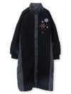 【雅結】桜刺繍切替ロングアウター