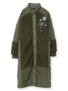  【雅結】桜刺繍切替ロングアウター