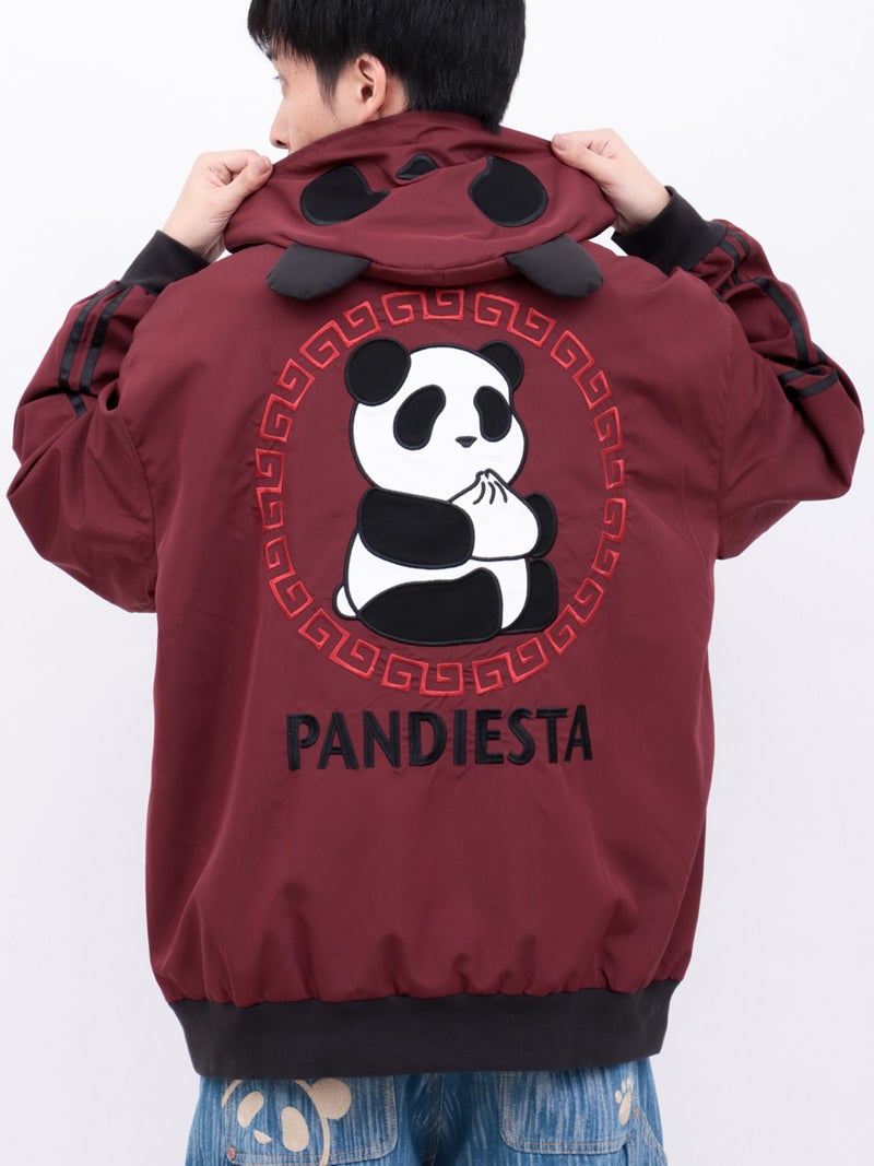 【PANDIESTA JAPAN】“中華パンダ”刺繍入りなりきりフードブルゾン