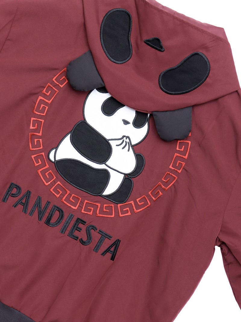 【PANDIESTA JAPAN】“中華パンダ”刺繍入りなりきりフードブルゾン