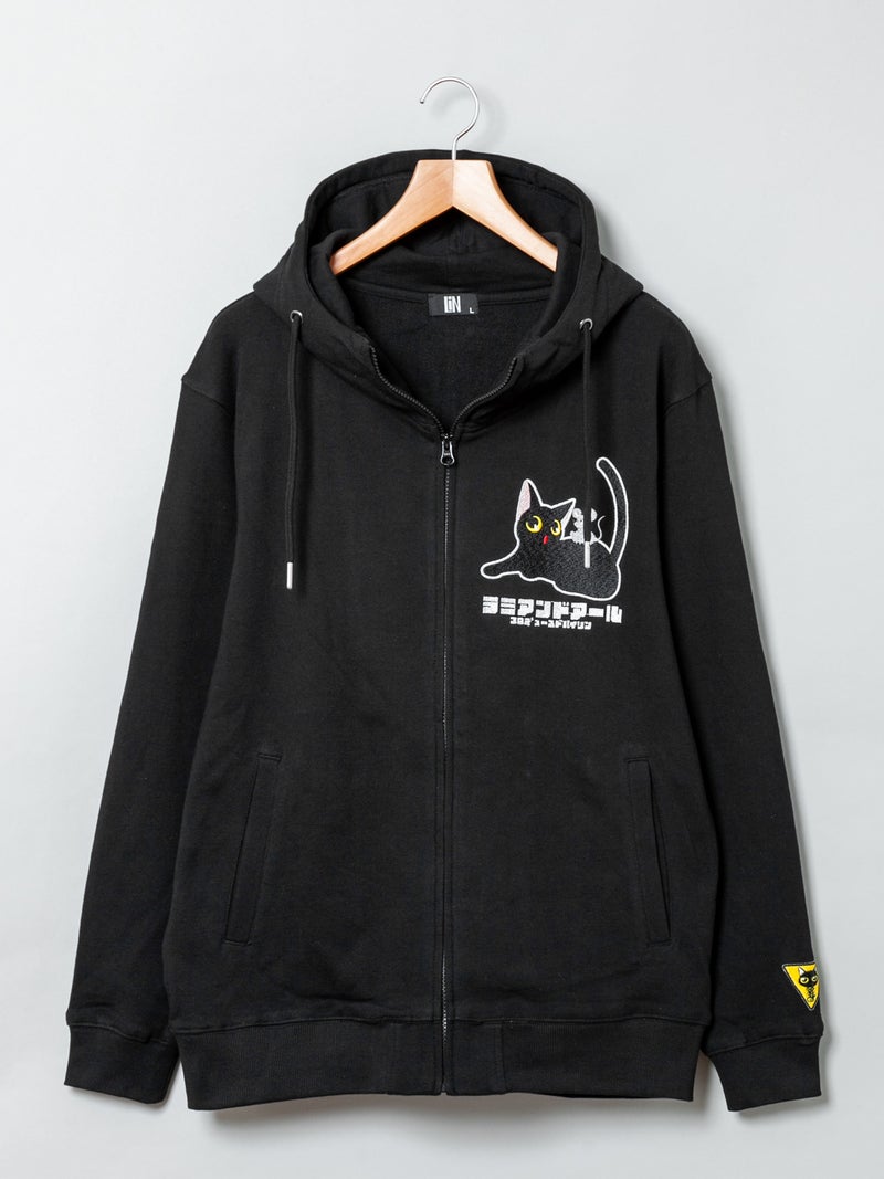 【LiN】“アートなLamy&Earl”刺繍入りZIPパーカー