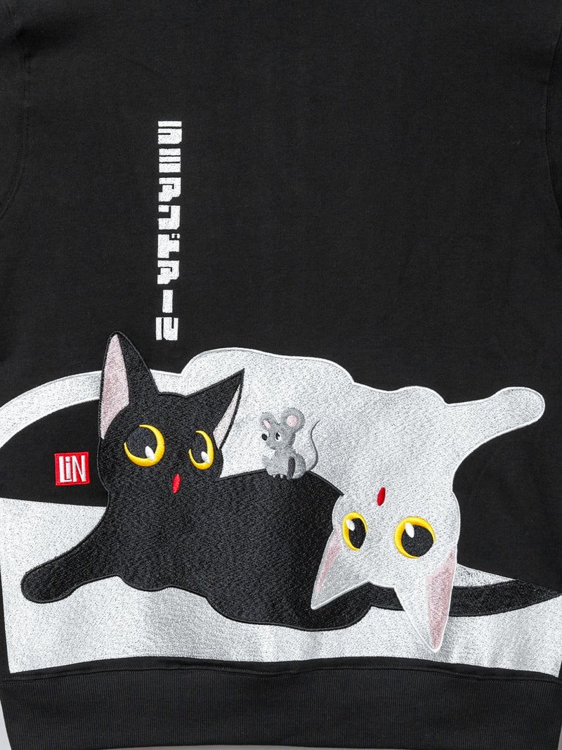 【LiN】“アートなLamy&Earl”刺繍入りZIPパーカー