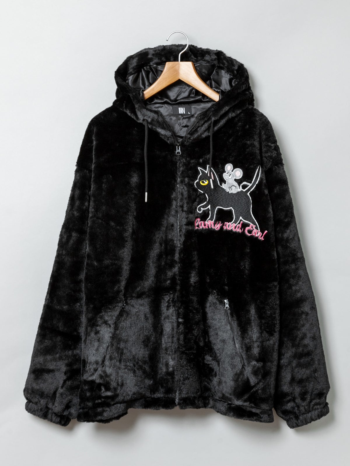 【LiN】“Lamy & Earl雨上がりの午後”フェイクファーZIPパーカー