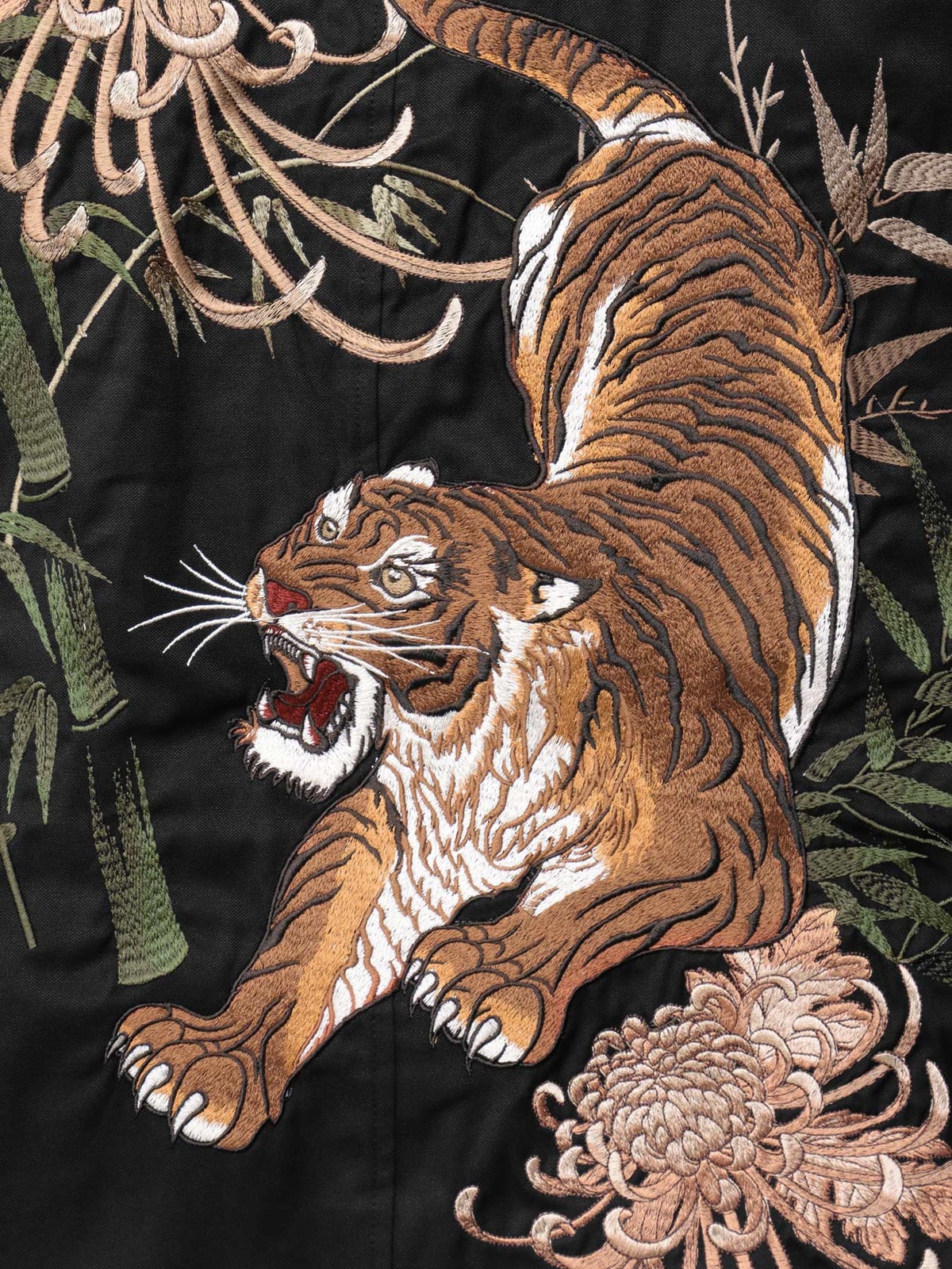 【絡繰魂・粋】“信長の虎”総刺繍2WAYモッズコート