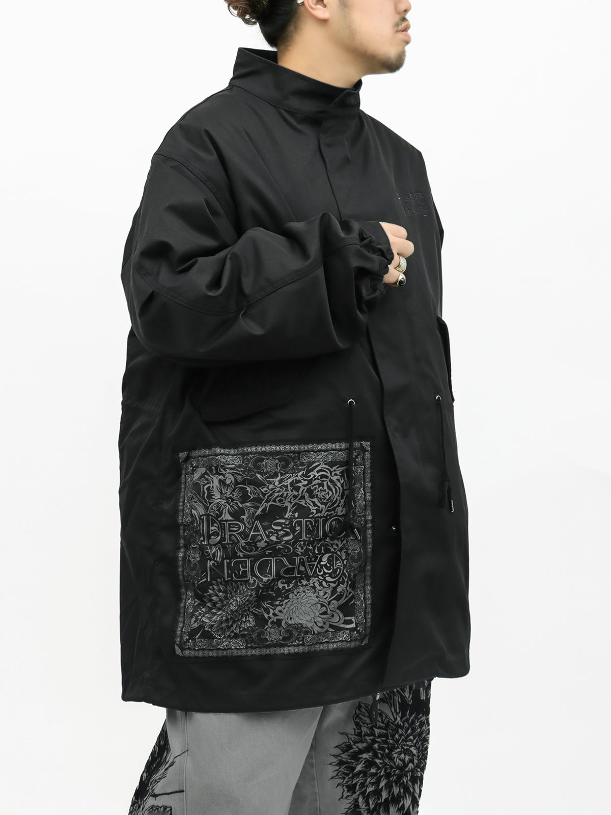  【DRASTIC GARDEN】“劇薬ノ園”刺繍入り3WAYモッズコート