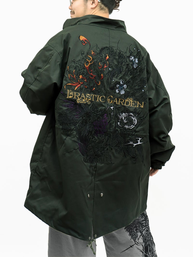  【DRASTIC GARDEN】“劇薬ノ園”刺繍入り3WAYモッズコート