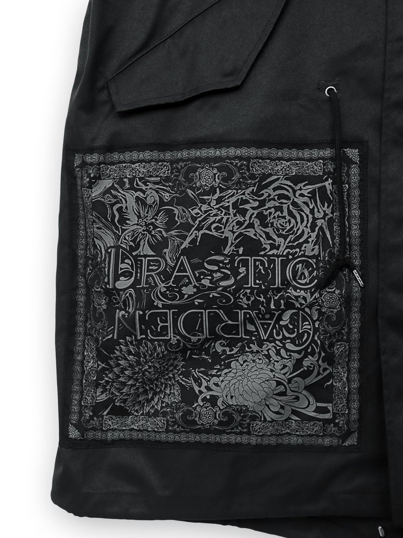  【DRASTIC GARDEN】“劇薬ノ園”刺繍入り3WAYモッズコート