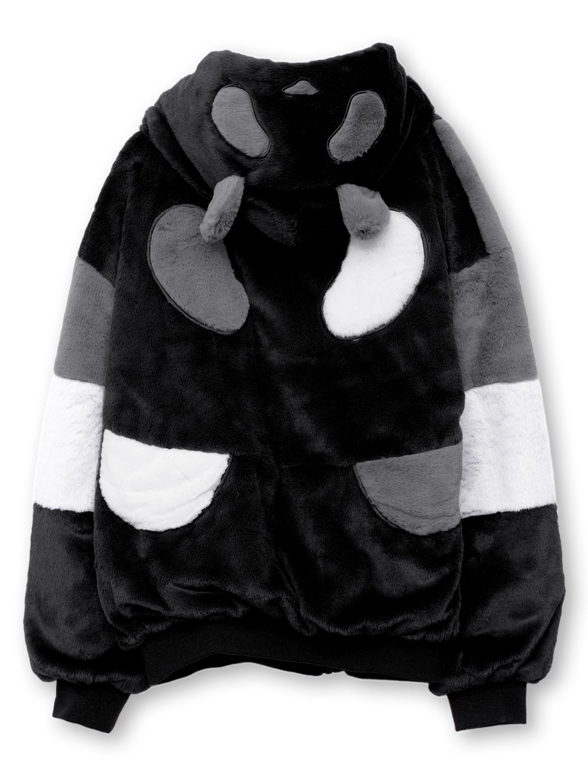 【PANDIESTA JAPAN】“逆さまパンダ”切替フェイクファーなりきりZIPパーカー