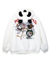 【Hello Kitty×PANDIESTA JAPAN】“風神雷神”刺繍入りファーパーカー