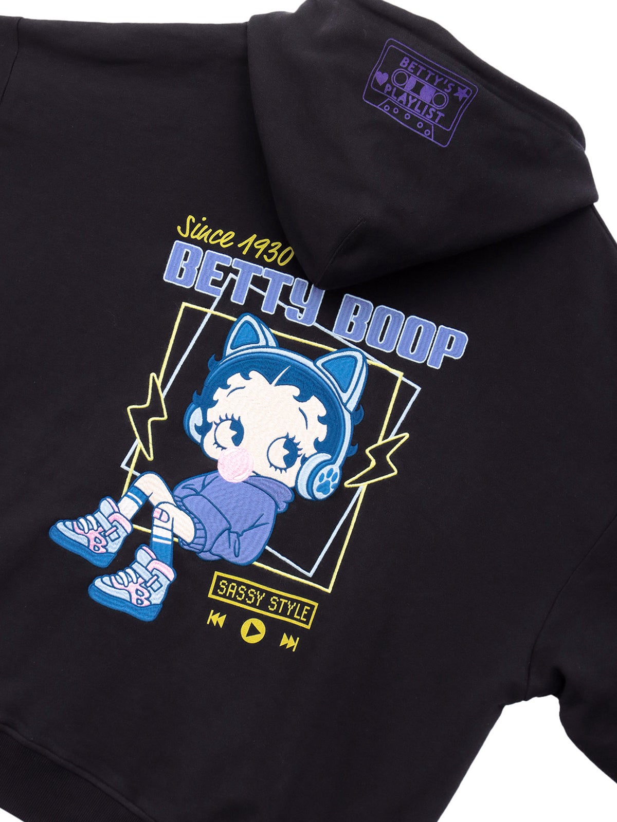 【BETTY BOOP】“TOXIC BETTY”刺繍入りZIPパーカー〔別注〕