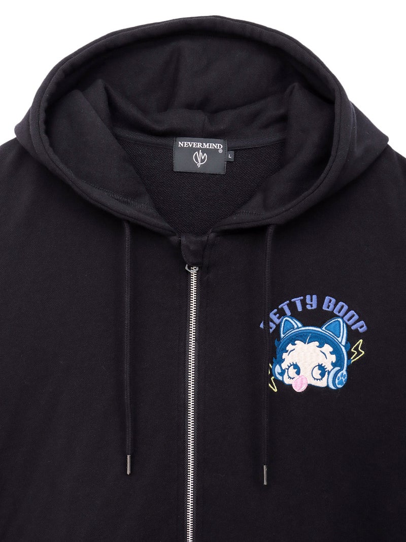 【BETTY BOOP】“TOXIC BETTY”刺繍入りZIPパーカー〔別注〕