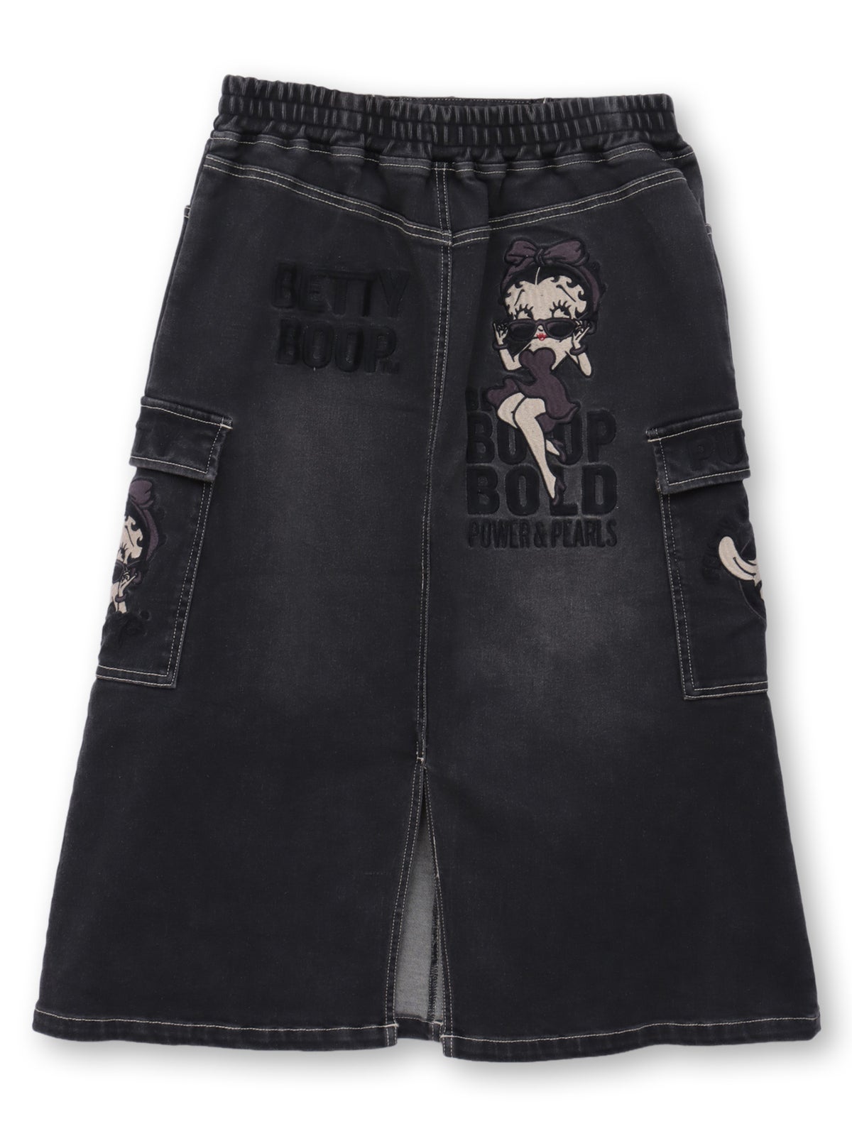 【BETTY BOOP】“ベティ＆パジー”総刺繍デニムスカート