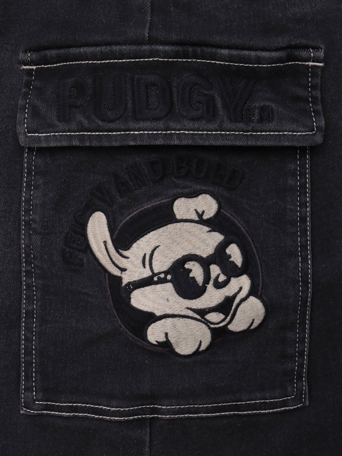 【BETTY BOOP】“ベティ＆パジー”総刺繍デニムスカート