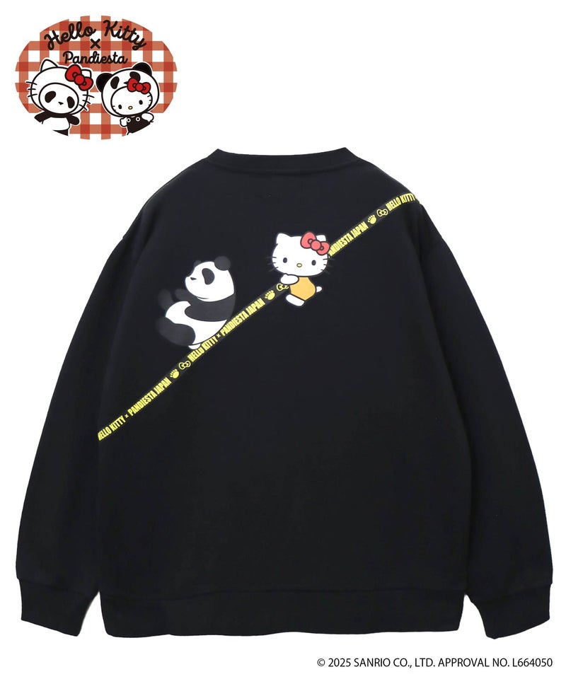 【Hello Kitty×PANDIESTA JAPAN】“バック風ポケット付き”サガラ刺繍仲良しスウェット