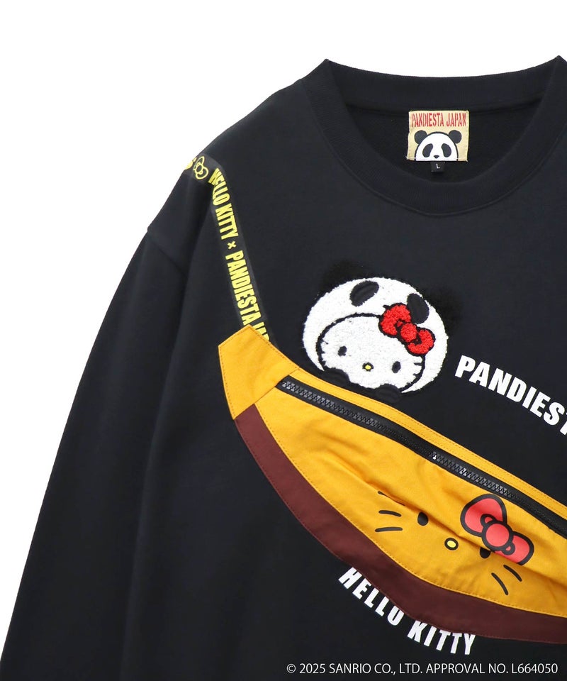 【Hello Kitty×PANDIESTA JAPAN】“バック風ポケット付き”サガラ刺繍仲良しスウェット