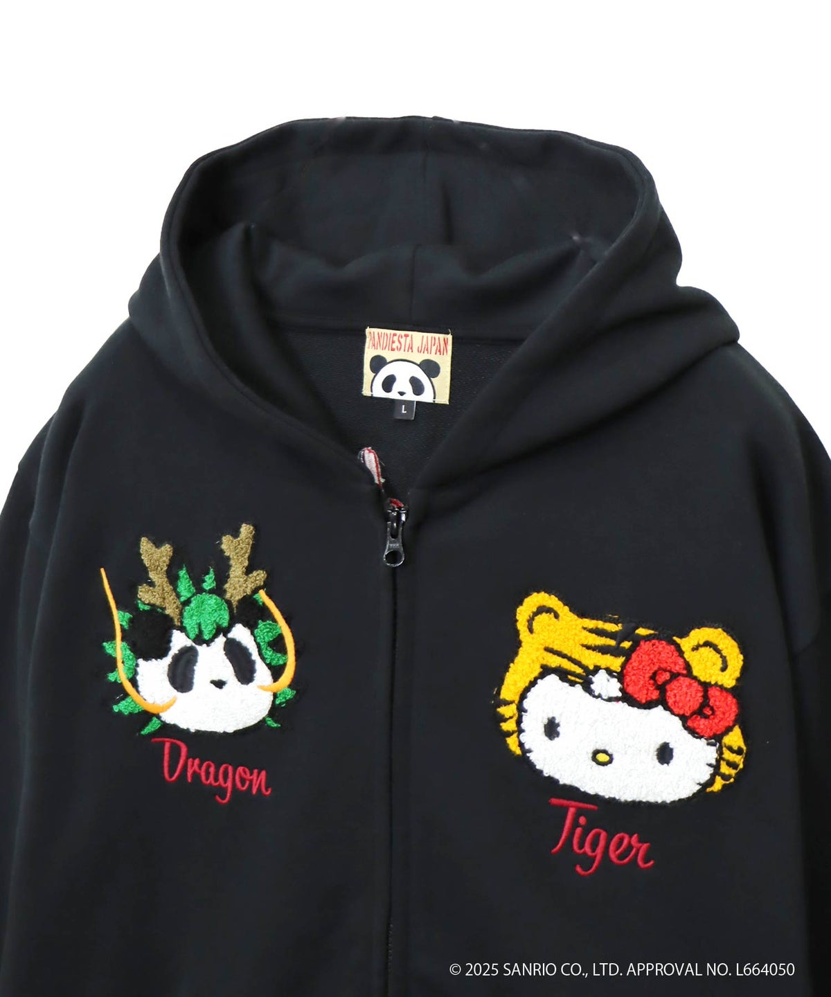 【Hello Kitty×PANDIESTA JAPAN】“なりきり龍虎”刺繍入りZIPパーカー