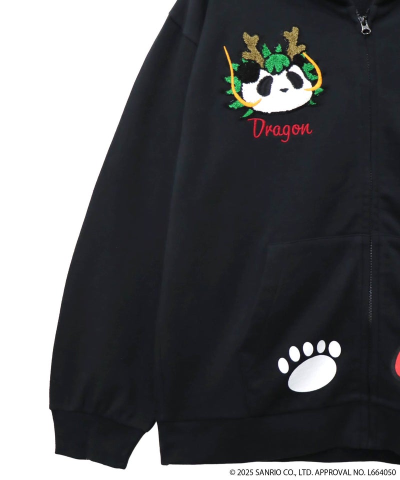 【Hello Kitty×PANDIESTA JAPAN】“なりきり龍虎”刺繍入りZIPパーカー