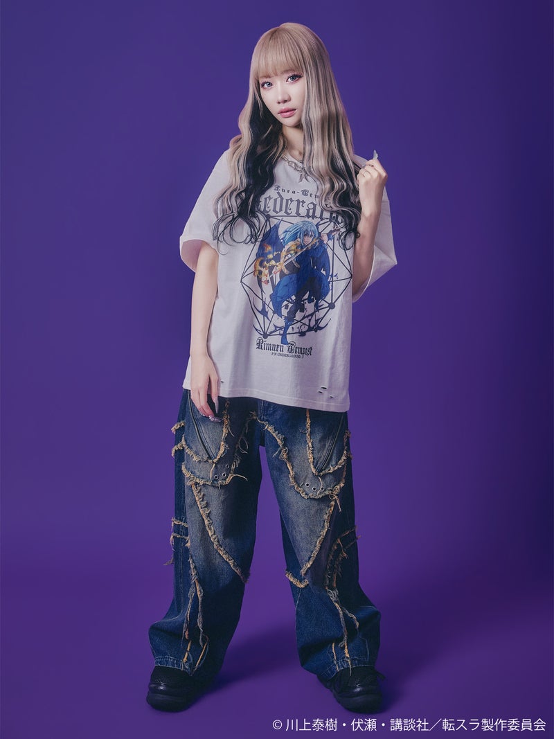 【P.N UNDERGROUND×転生したらスライムだった件】“リムル”ダメージTシャツ