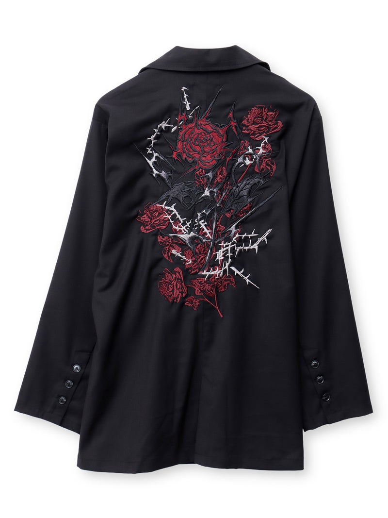 【DRASTIC GARDEN】“稲妻ノ薔薇”総刺繍BIGテーラードジャケット