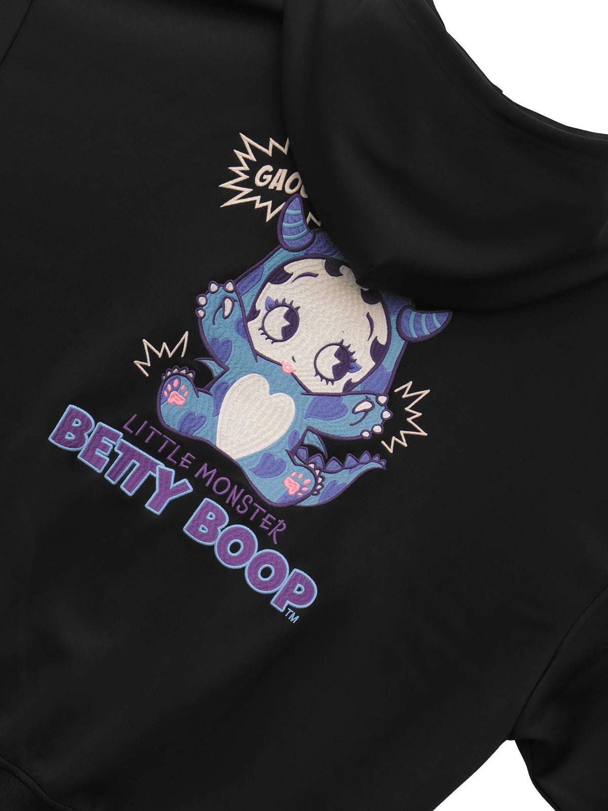 【BETTY BOOP】“恐竜 BETTY”刺繍入りZIPパーカー