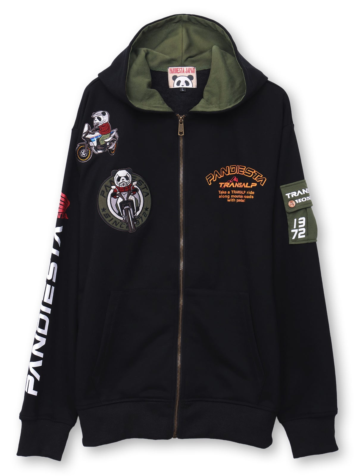 【HONDA×PANDIESTA JAPAN】“トランザルプ”刺繍入りパーカー