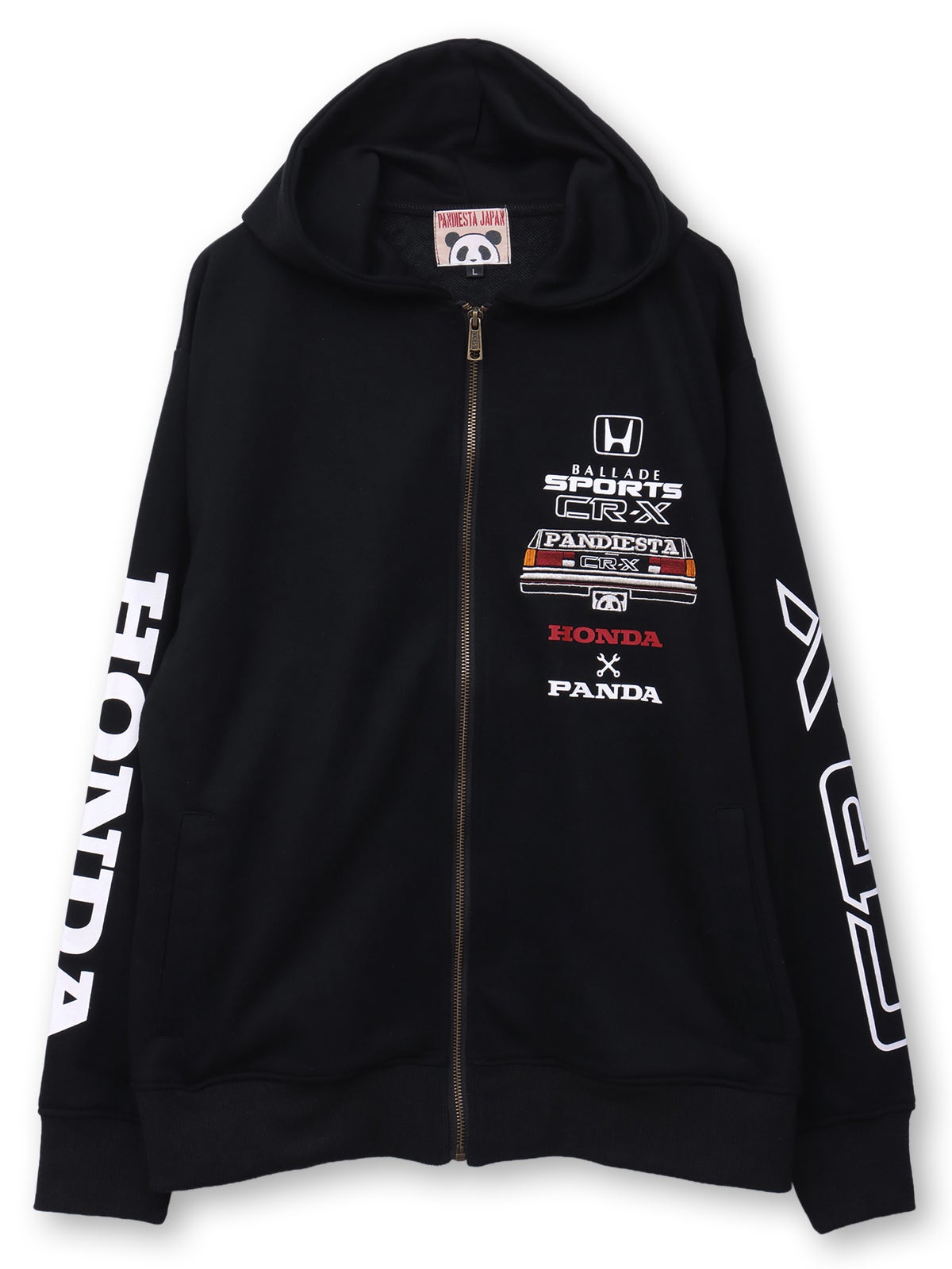 【HONDA×PANDIESTA JAPAN】“CR-X メカニック”刺繍入りZIPパーカー