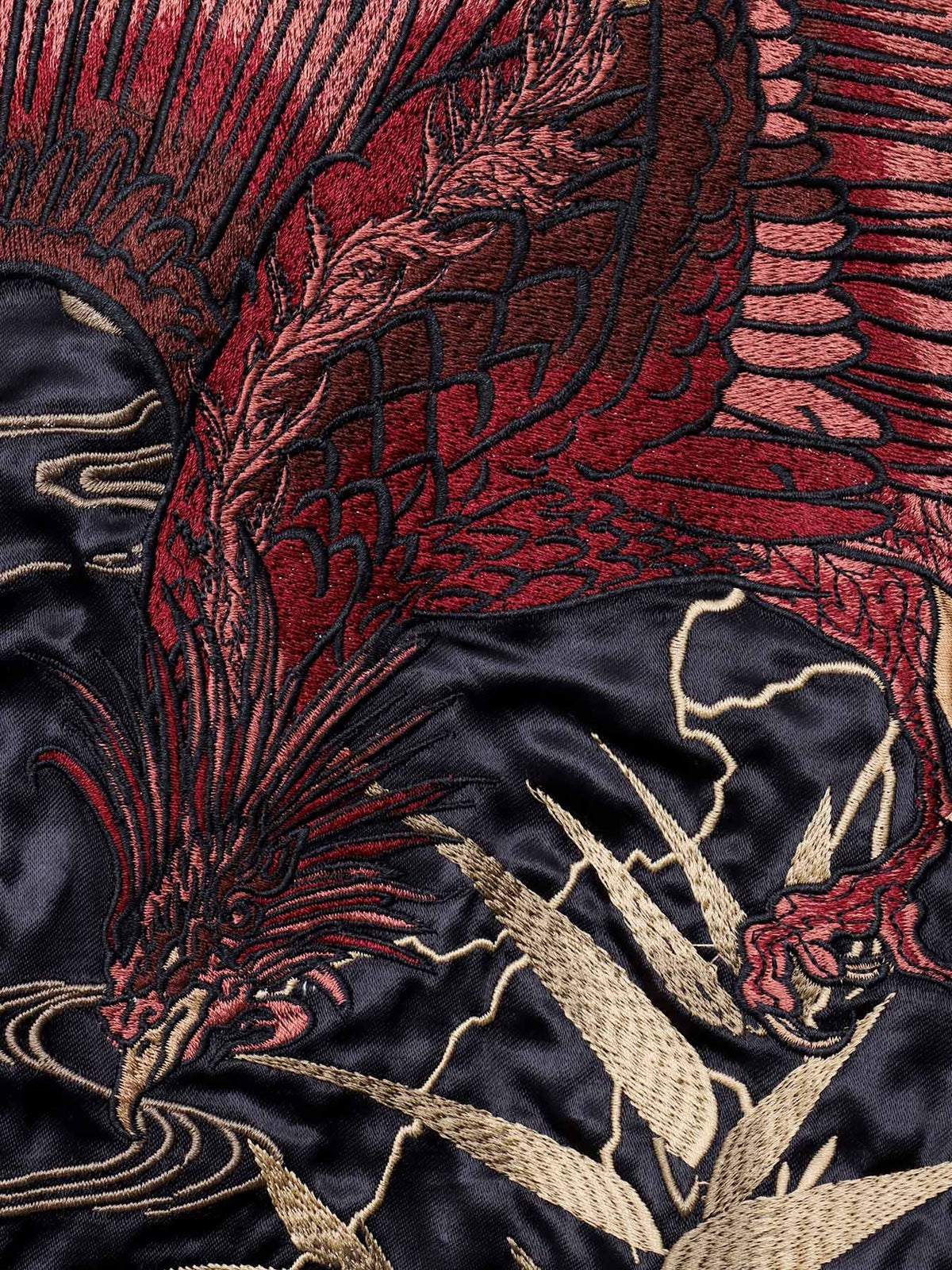 【絡繰魂・頂】“四神と麒麟”総刺繍リバーシブルスカジャン〔別注〕