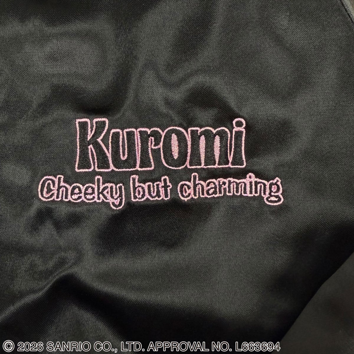 【絡繰魂・粋×KUROMI】“KUROMI SAKURA”刺繍入りリバーシブルスカジャン