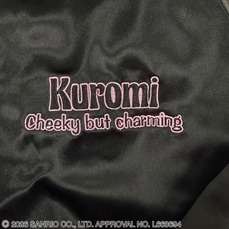 【絡繰魂・粋×KUROMI】“KUROMI SAKURA”刺繍入りリバーシブルスカジャン