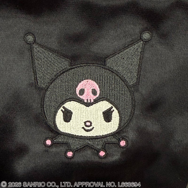 【絡繰魂・粋×KUROMI】“KUROMI SAKURA”刺繍入りリバーシブルスカジャン