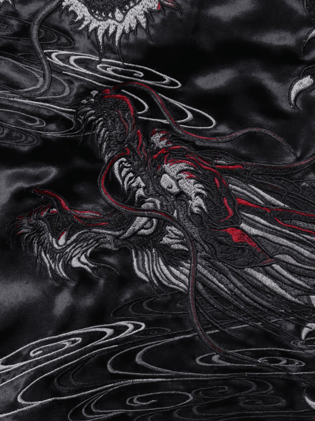 【絡繰魂・漆】“漆の双龍”総刺繍リバーシブルスカジャン