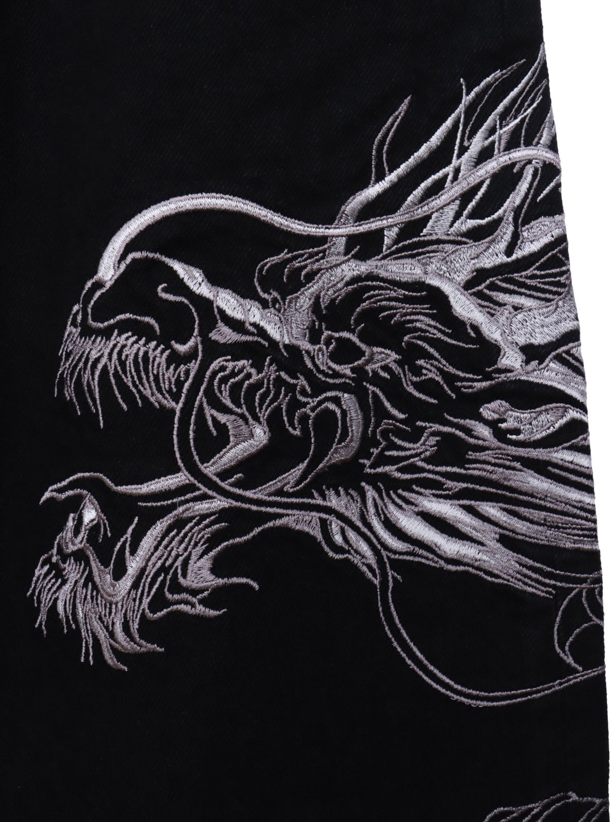 【絡繰魂・粋】 “極 巻龍”総刺繍 デニムパンツ