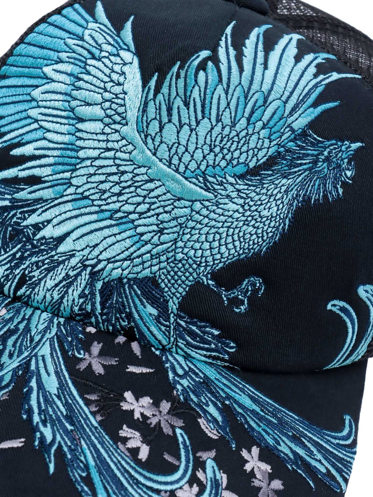 【絡繰魂】“龍／鳳凰 ”和柄刺繍入りメッシュキャップ