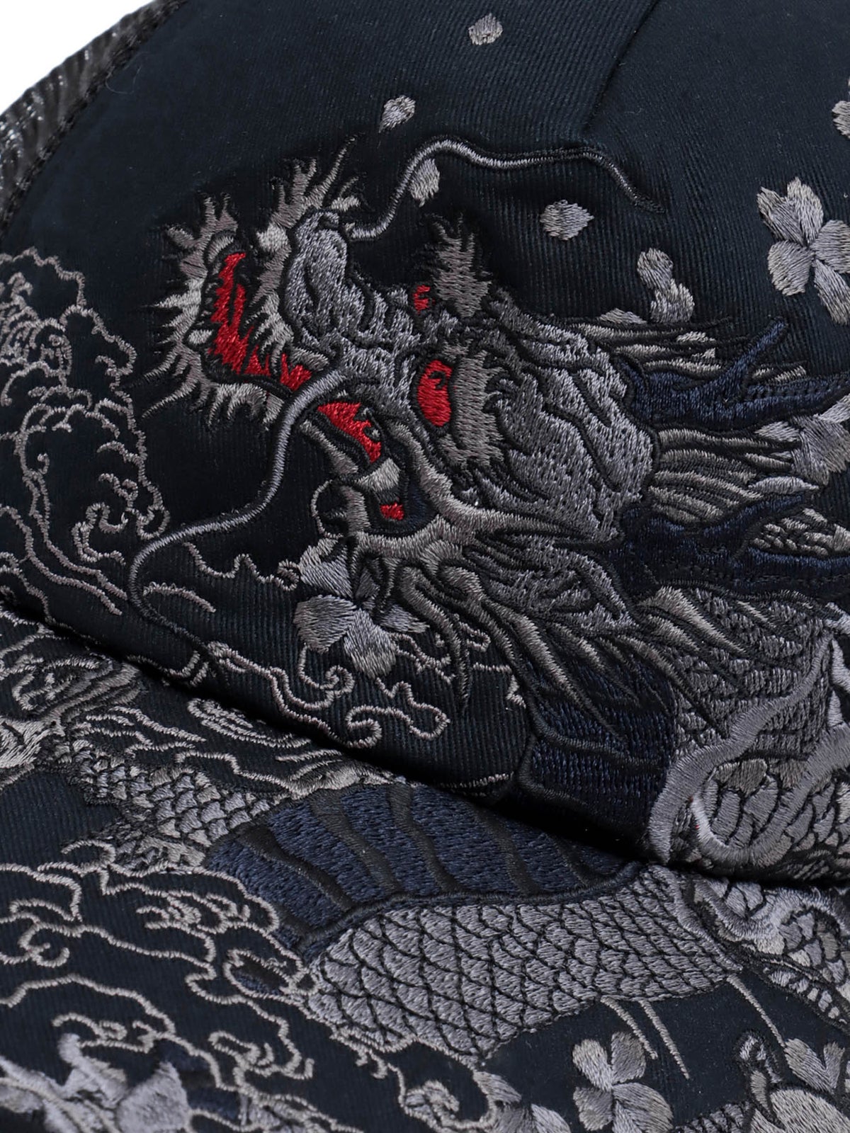 【絡繰魂】“龍／鳳凰 ”和柄刺繍入りメッシュキャップ