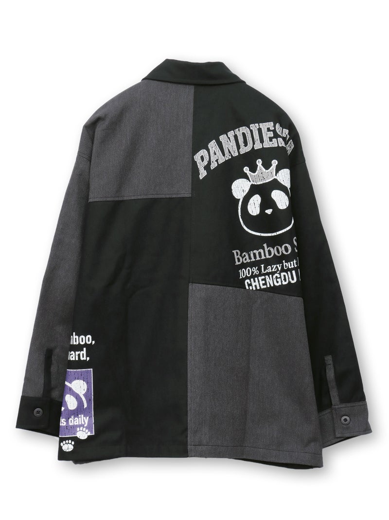 【PANDIESTA JAPAN】リメイク風切替BIGシルエットカバーオール