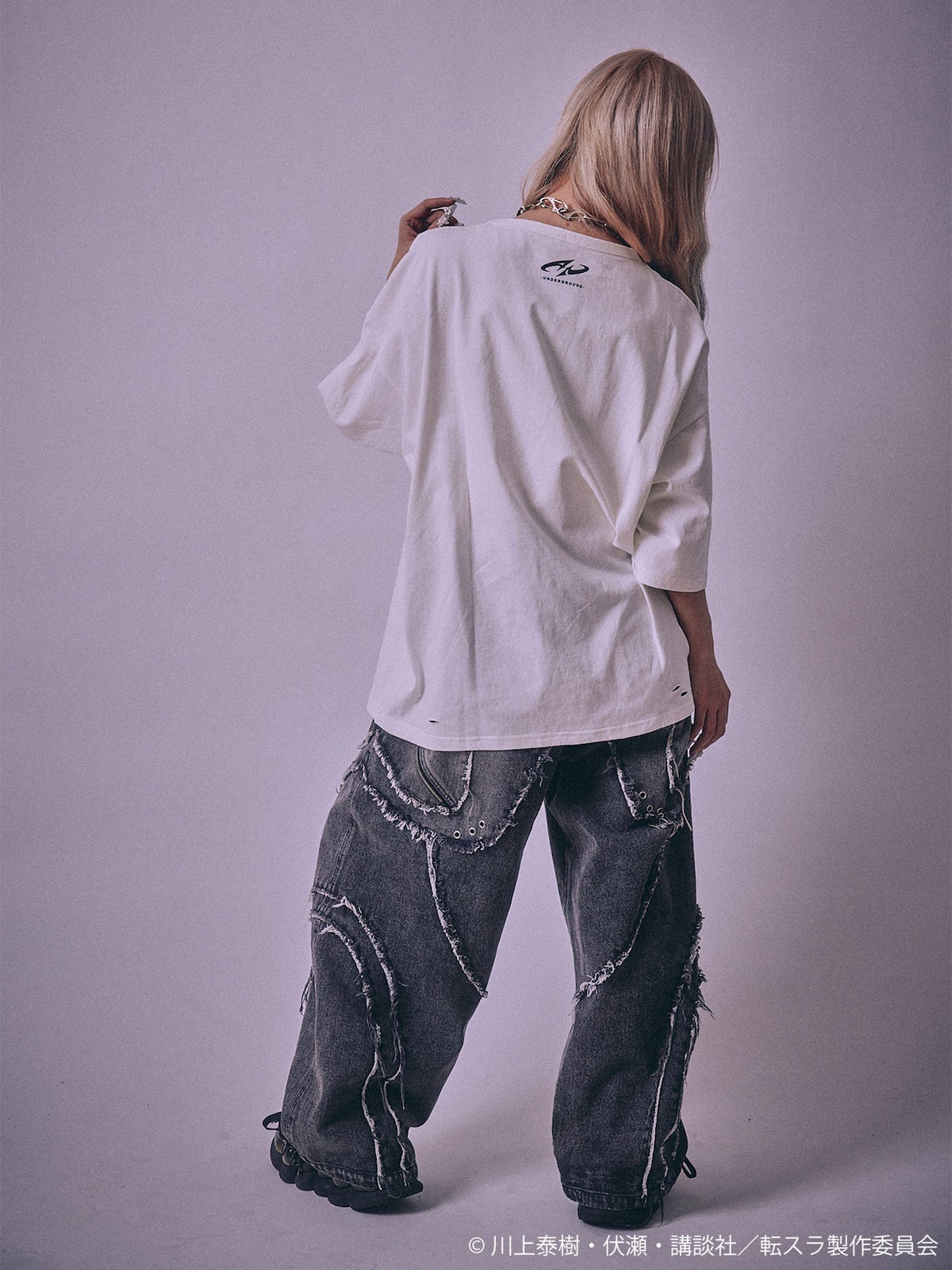 【P.N UNDERGROUND×転生したらスライムだった件】“オクタグラム”ダメージTシャツ