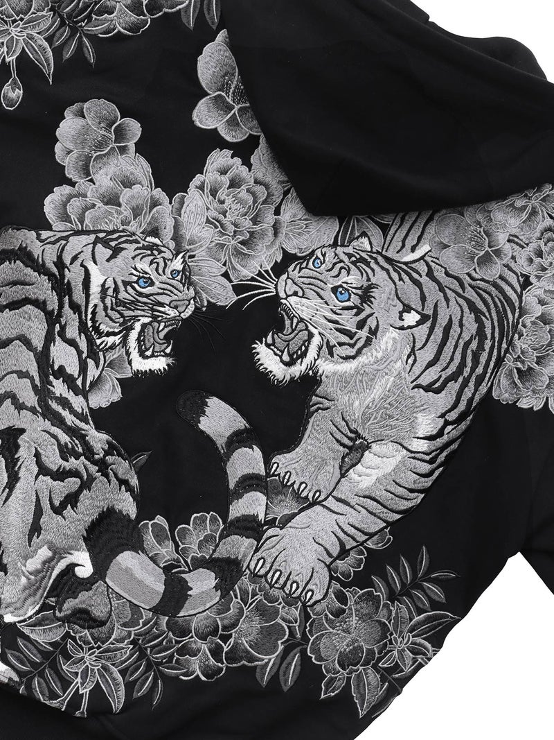 【絡繰魂・頂】“猛虎ノ頂”総刺繍ZIPパーカー