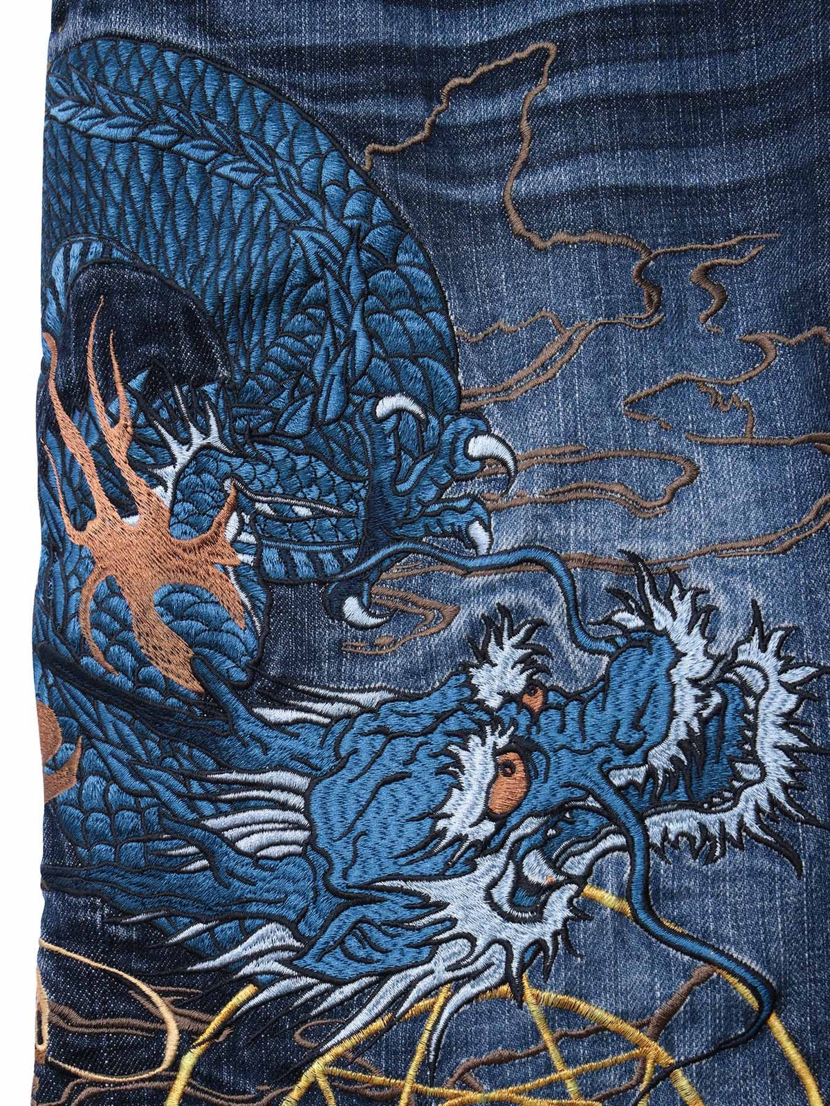 【絡繰魂・頂】“五神”総刺繍デニムパンツ〔別注〕