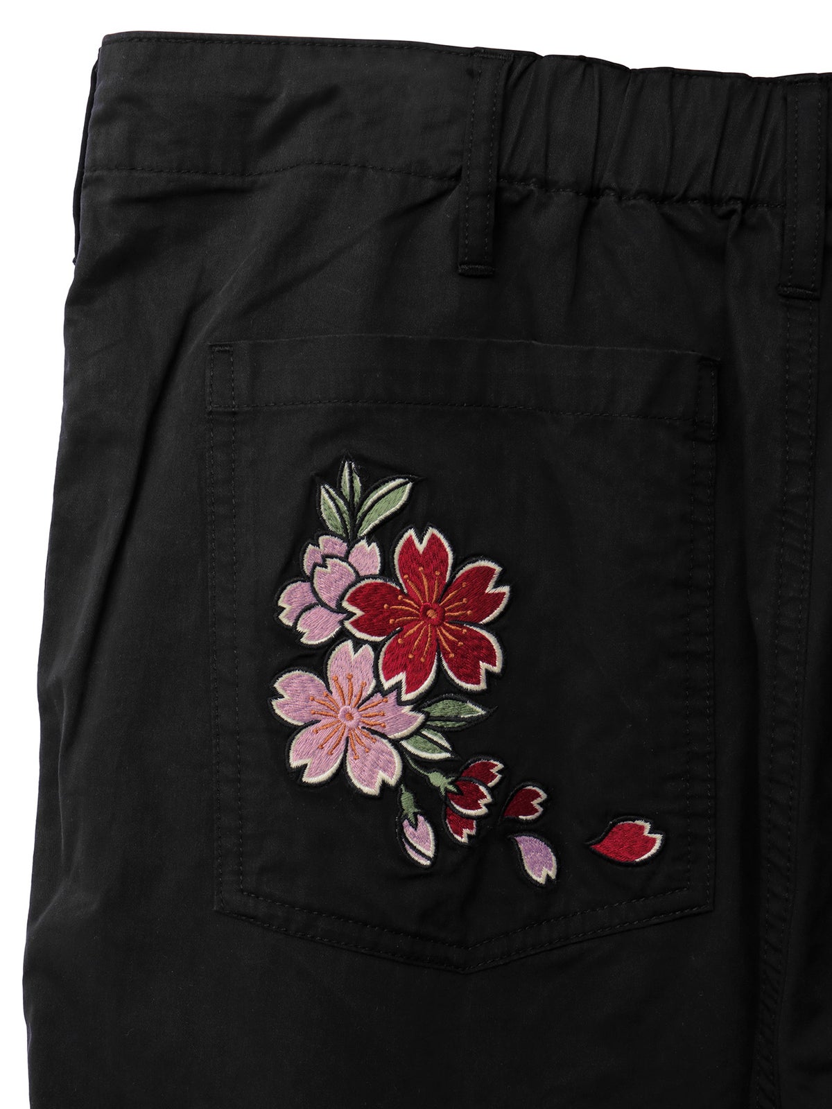 【SUMINEKO】“桜と墨猫”刺繍入りバルーンパンツ
