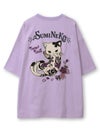 【SUMINEKO】“桜尽くし墨猫”刺繍入りBIGシルエットTシャツ
