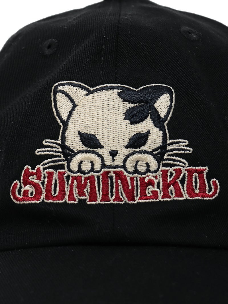 【SUMINEKO】“のぞき墨猫”刺繍入りCAP