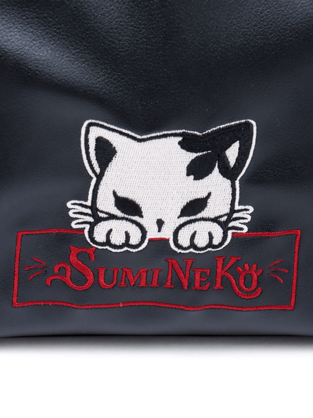 【SUMINEKO】“スミネコ”刺繍入りガマ口ショルダーバッグ