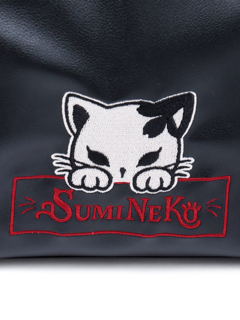 【SUMINEKO】“スミネコ”刺繍入りガマ口ショルダーバッグ
